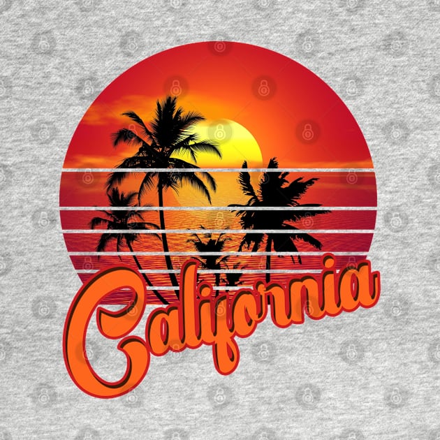 California Retro Vintage Sunset Beach 70s 80s by bougieFire